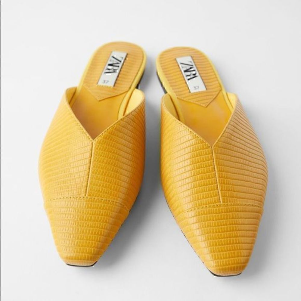 ZARA ANIMAL PRINT FLAT MULES - Picture 10 of 15